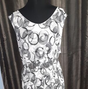 Beautiful Black and White Swirl Dress
